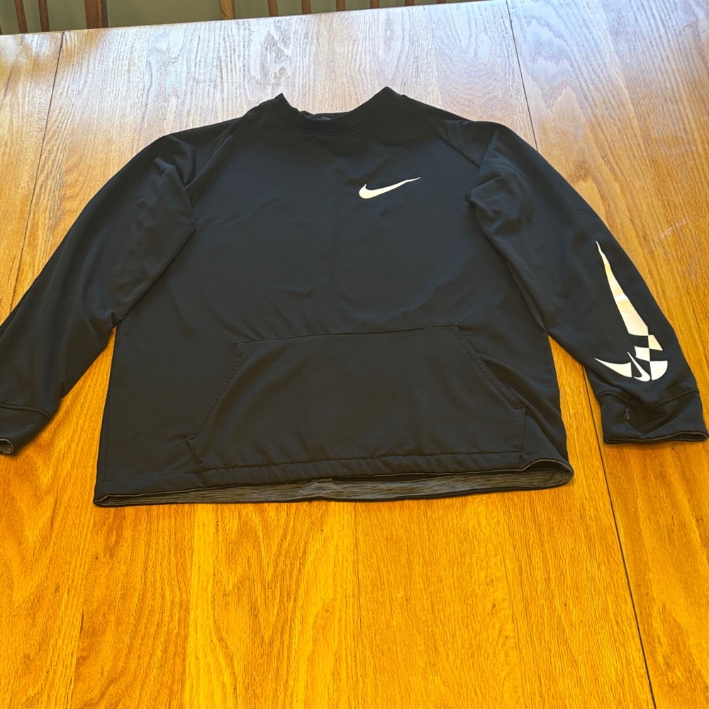 Nike Black Long Sleeve Top with Logo